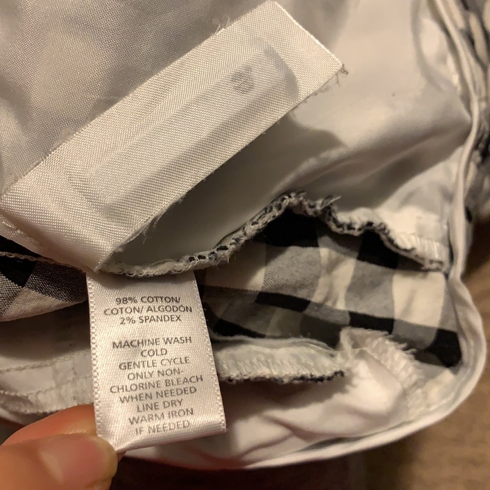 LOFT gingham pants 0P